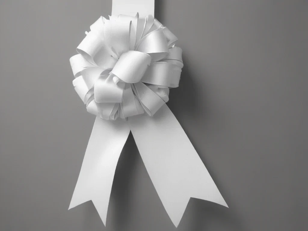 white ribbon png