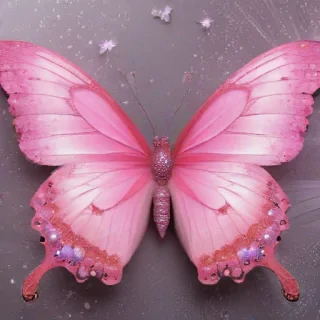 glitter pink butterfly wallpaper