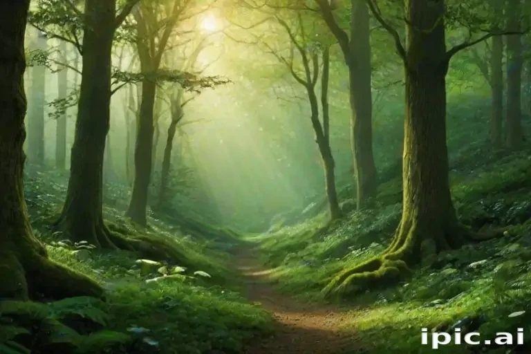 beautiful magical forest background