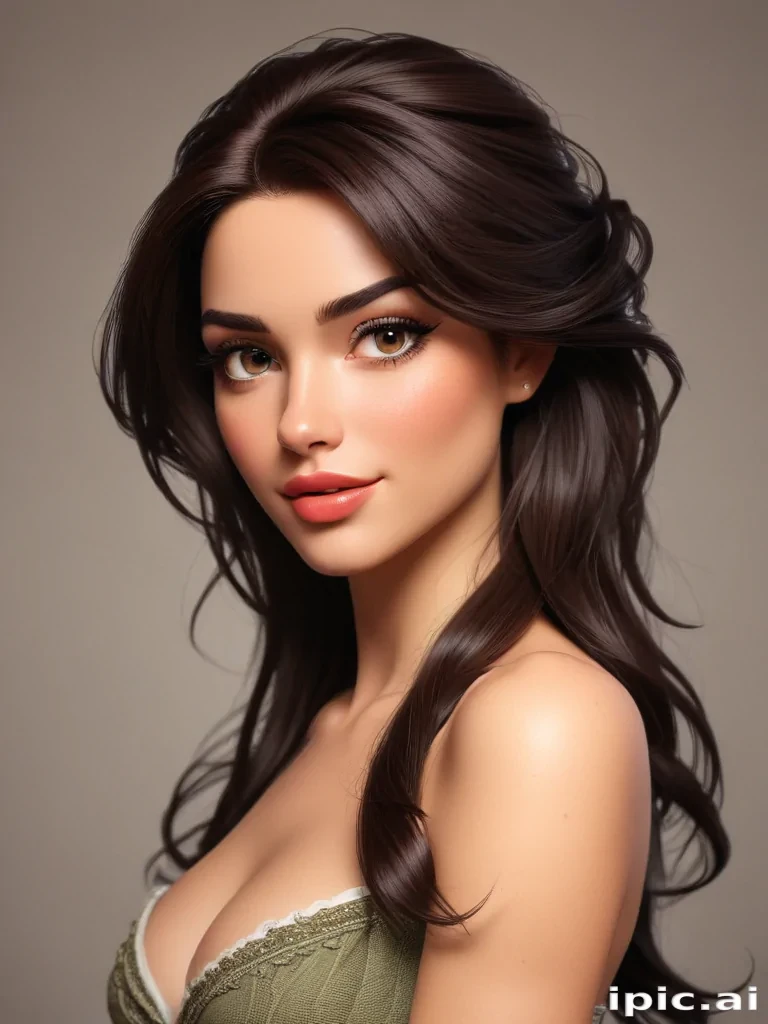brunette cartoon character