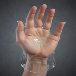 transparent prayer hand