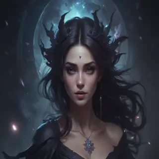 beautiful dark witch fantasy art