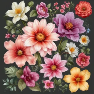 clipart transparent background flowers