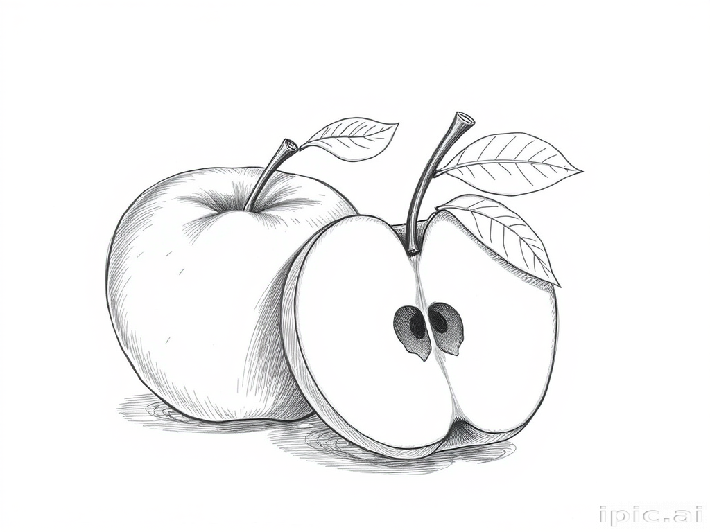 drawings of apples