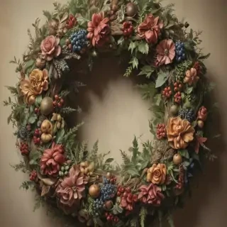 wreath drawing