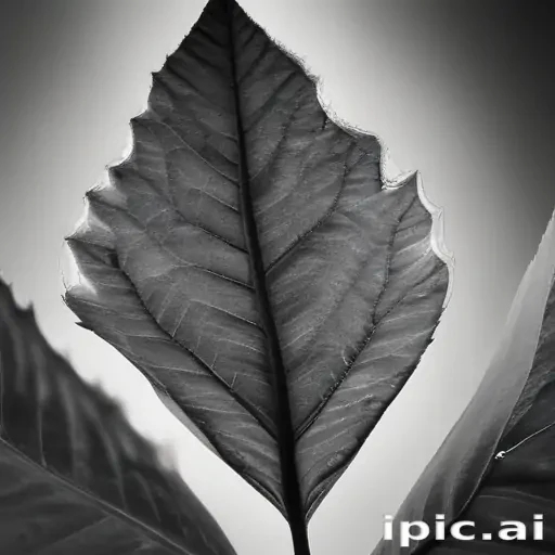 leaf images black and white
