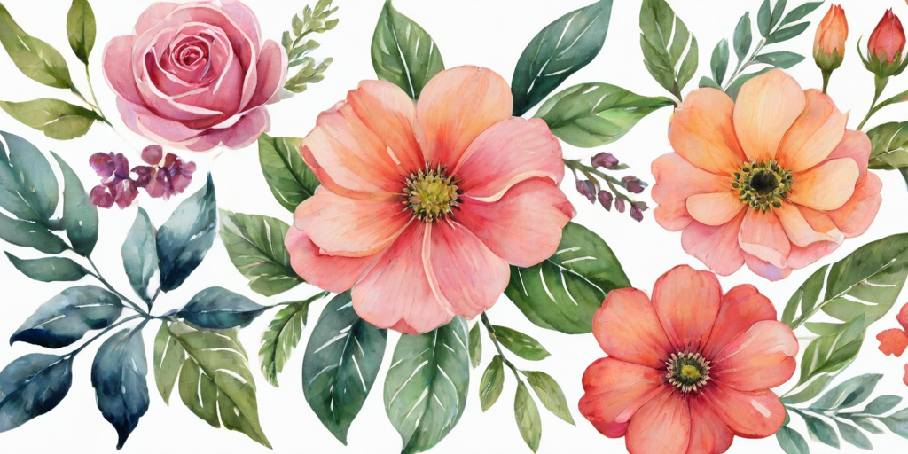 clipart watercolor flowers