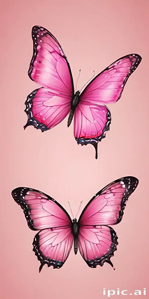 pink butterfly clipart