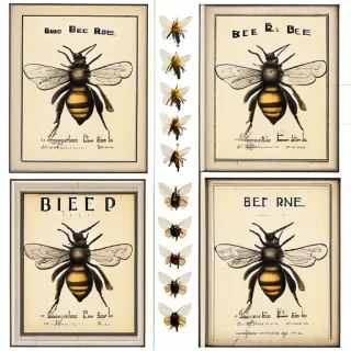free vintage bee printables