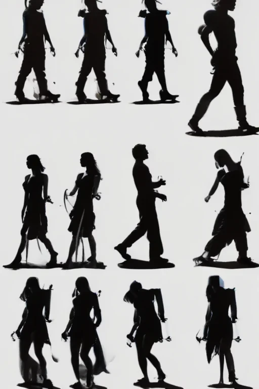 silhouette people png