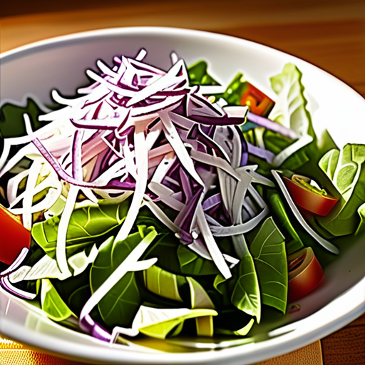 shredded salad ingredient in 2-down cuisine