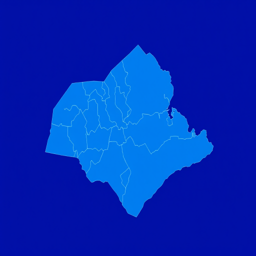 Create a high-resolution map silhouette of Quebec in vibrant blue color using a DSLR camera with a 50mm lens, aperture f/8, ISO 100, natural lighting, and a top-down view for clarity.
