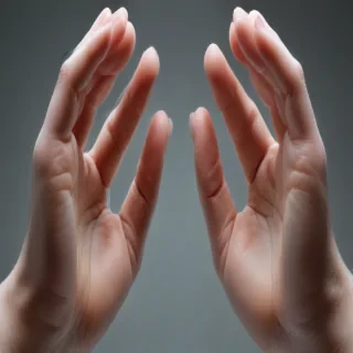 transparent prayer hands