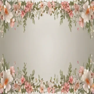 flower border transparent
