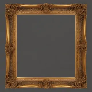 rectangle golden frame png