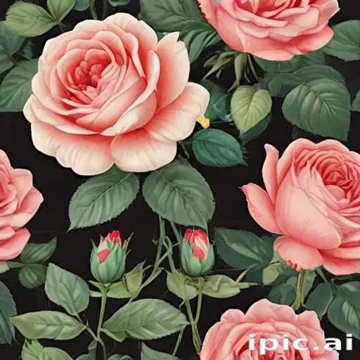 vintage rose illustration