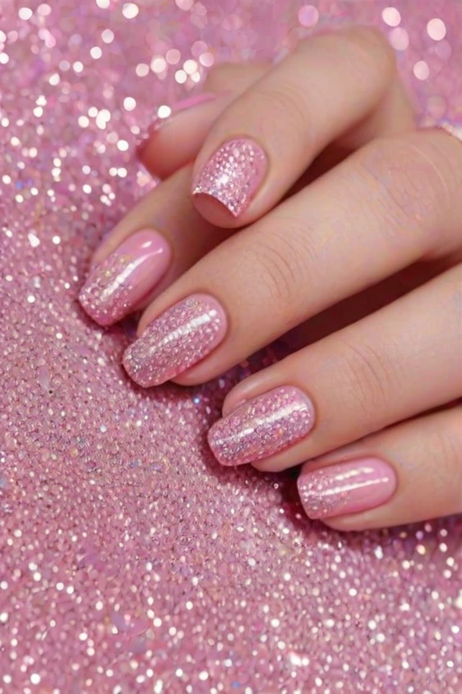 pink glitter aesthetic