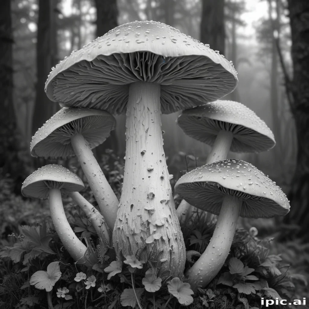 mushroom clip art black and white