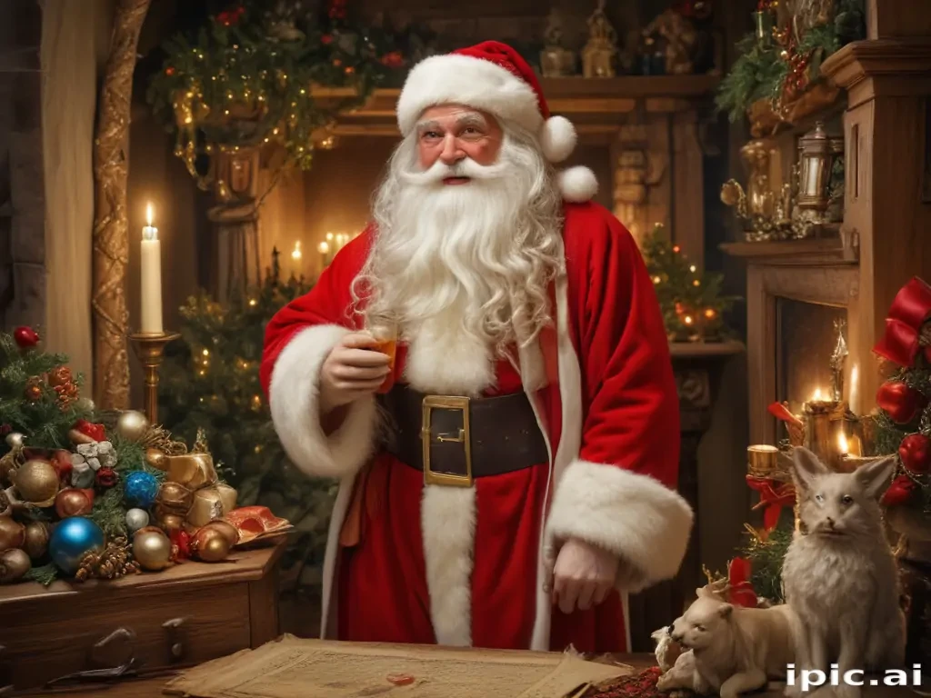 images of vintage santa