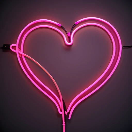neon heart png