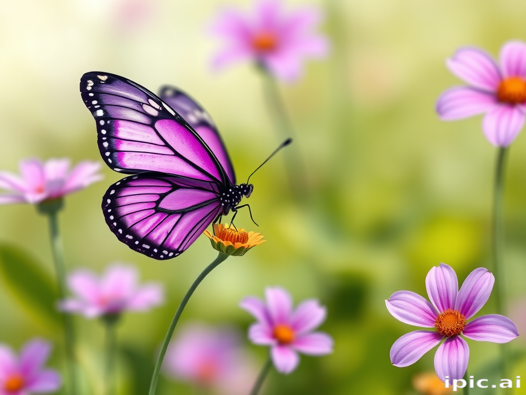 purple butterfly clipart