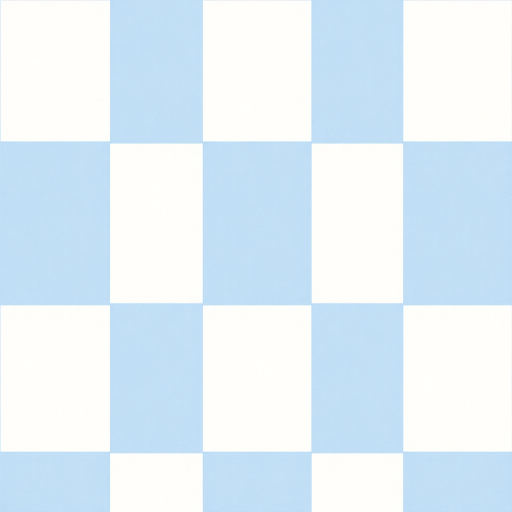 Create a seamless blue and white checkered pattern with a smooth texture, captured using a DSLR camera at f/8 aperture, ISO 100, 50mm lens, from a top-down view to enhance image clarity and detail.