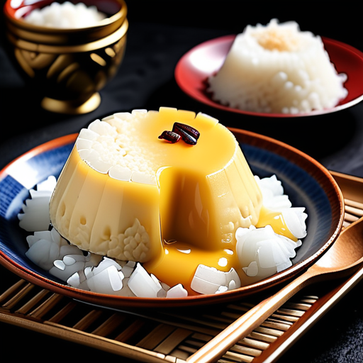 thai custard with sticky rice