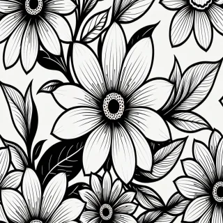 flower line art