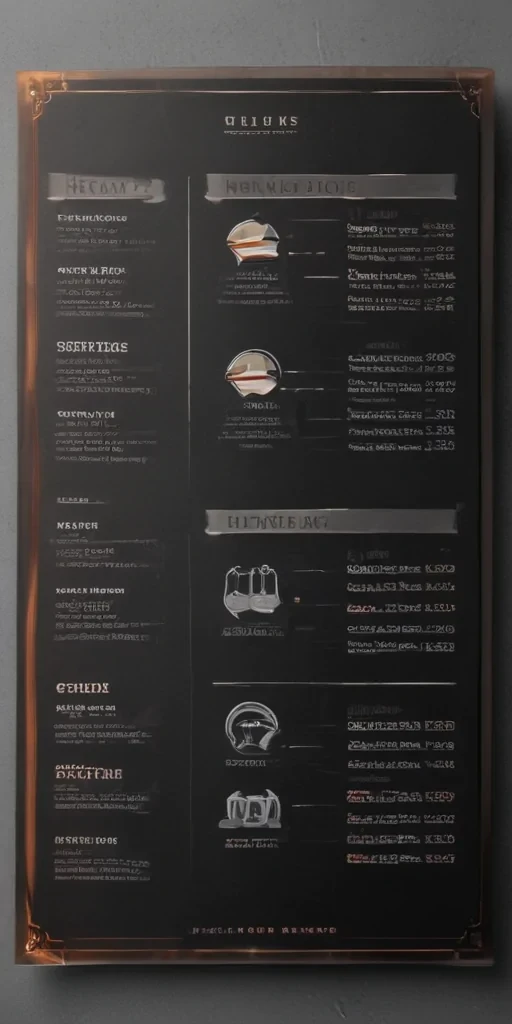 menu mock up