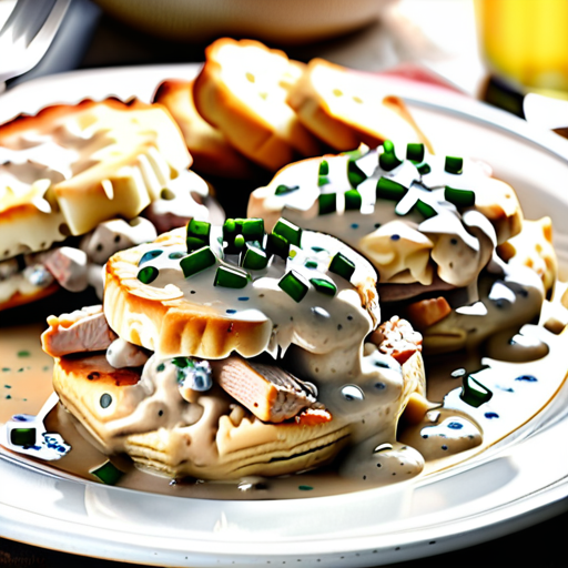 chicken and biscuits and gravy