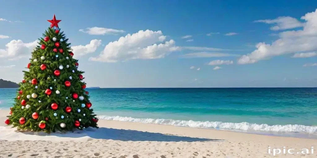 christmas beach wallpaper