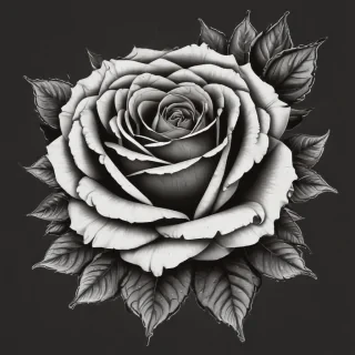 roses clipart black and white