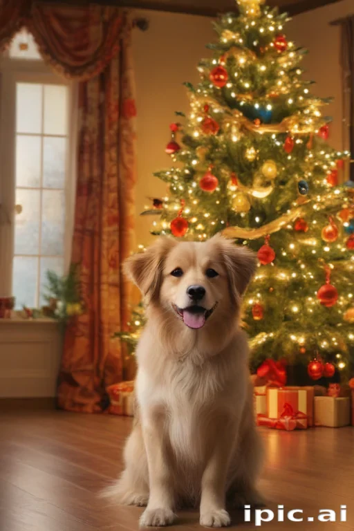 christmas dog background