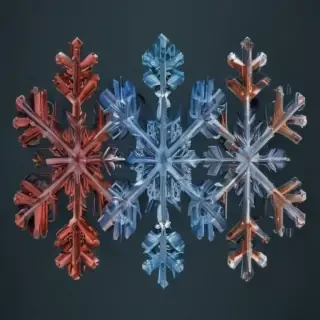 transparent snowflakes
