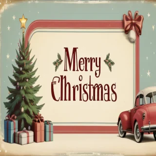 merry christmas vintage