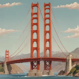 clipart golden gate bridge