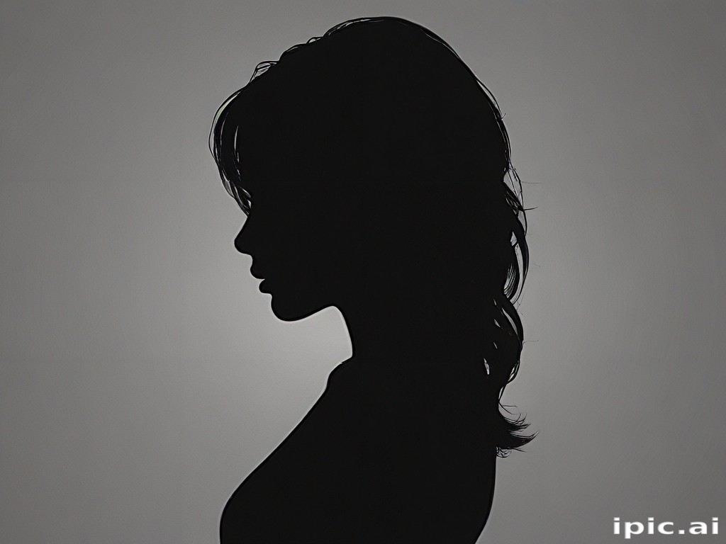 Elegant Silhouette of a Woman Against a Softly Lit Background