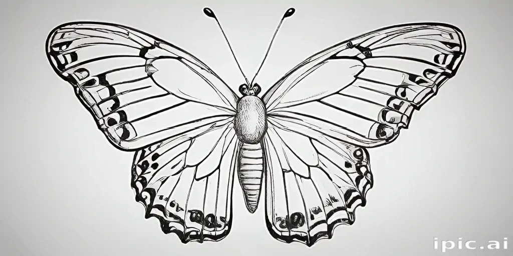 butterfly drawing outline