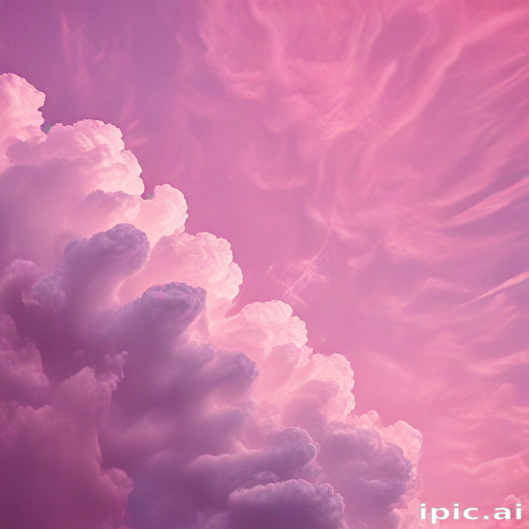 Soft Cotton Candy Clouds Against a Dreamy Pink and Purple Sky