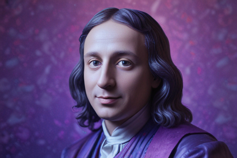 blaise pascal,3d, colourful, magical colorful back...