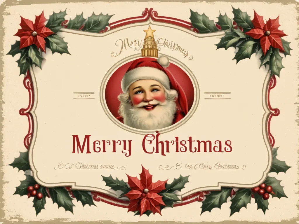 vintage merry christmas