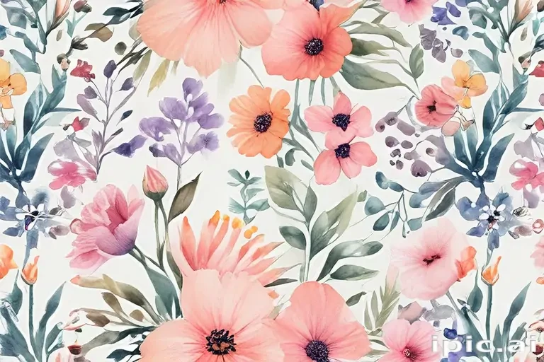 watercolor floral background