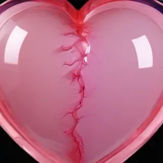 transparent pink heart