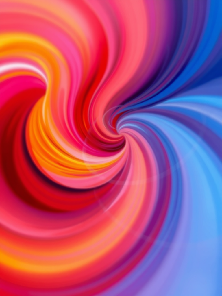 Create an abstract design featuring a dynamic swirl of colors in a high-contrast blend, captured with a Canon EOS R5 camera, 50mm lens, f/1.8 aperture, ISO 100, 1/125 shutter speed, using a soft focus style and a vibrant color palette.