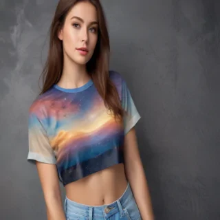 crop top shirt mockup