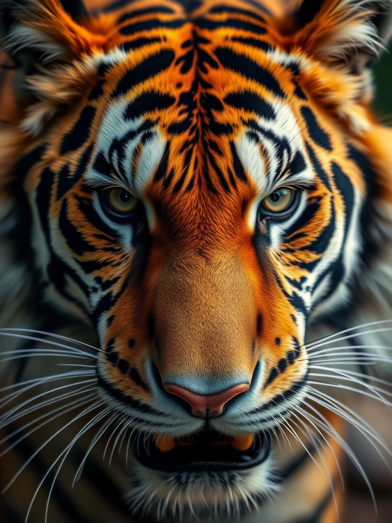 generate a close-up image of a tiger's fur with sharp focus and vivid colors, use a Canon EOS R5 camera with 85mm f/1.4 lens, settings ISO 200, aperture f/2.8, shutter speed 1/250s, with a shallow depth of field for a smooth bokeh background