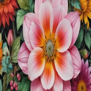 colourful flower drawing