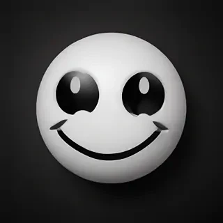 white smiley face black background