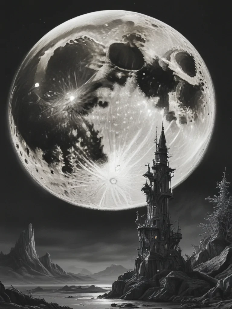 moon sketch