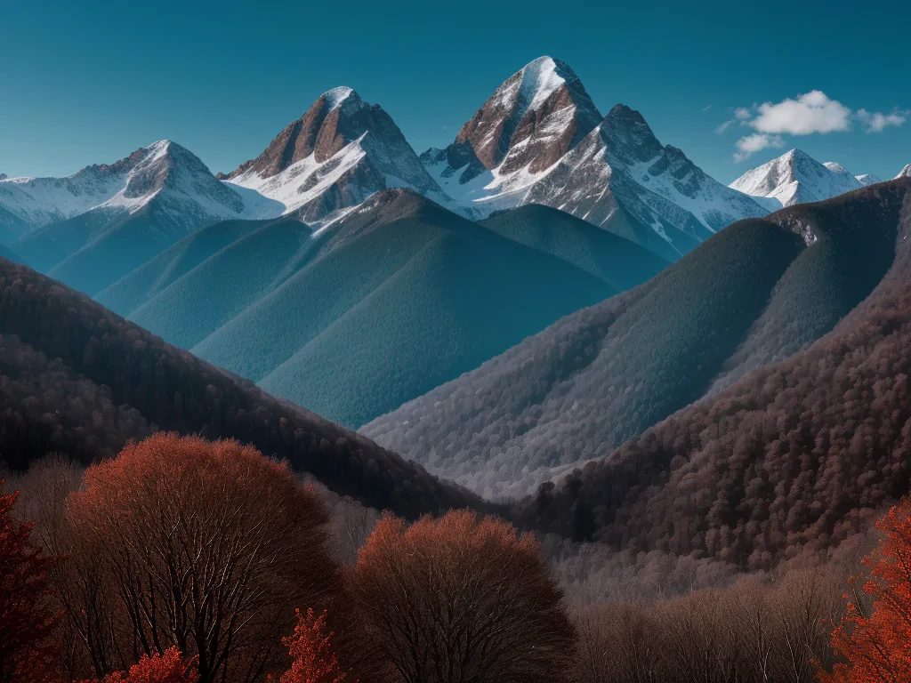 mountainous background